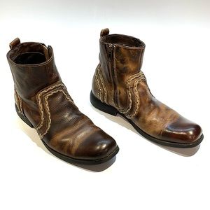 Bed Stu Brown Boots Inner Zipper US Size 9.5 Soft Leather